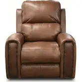 M110 Power Recliner in Bourbon Brown Top Grain Leather